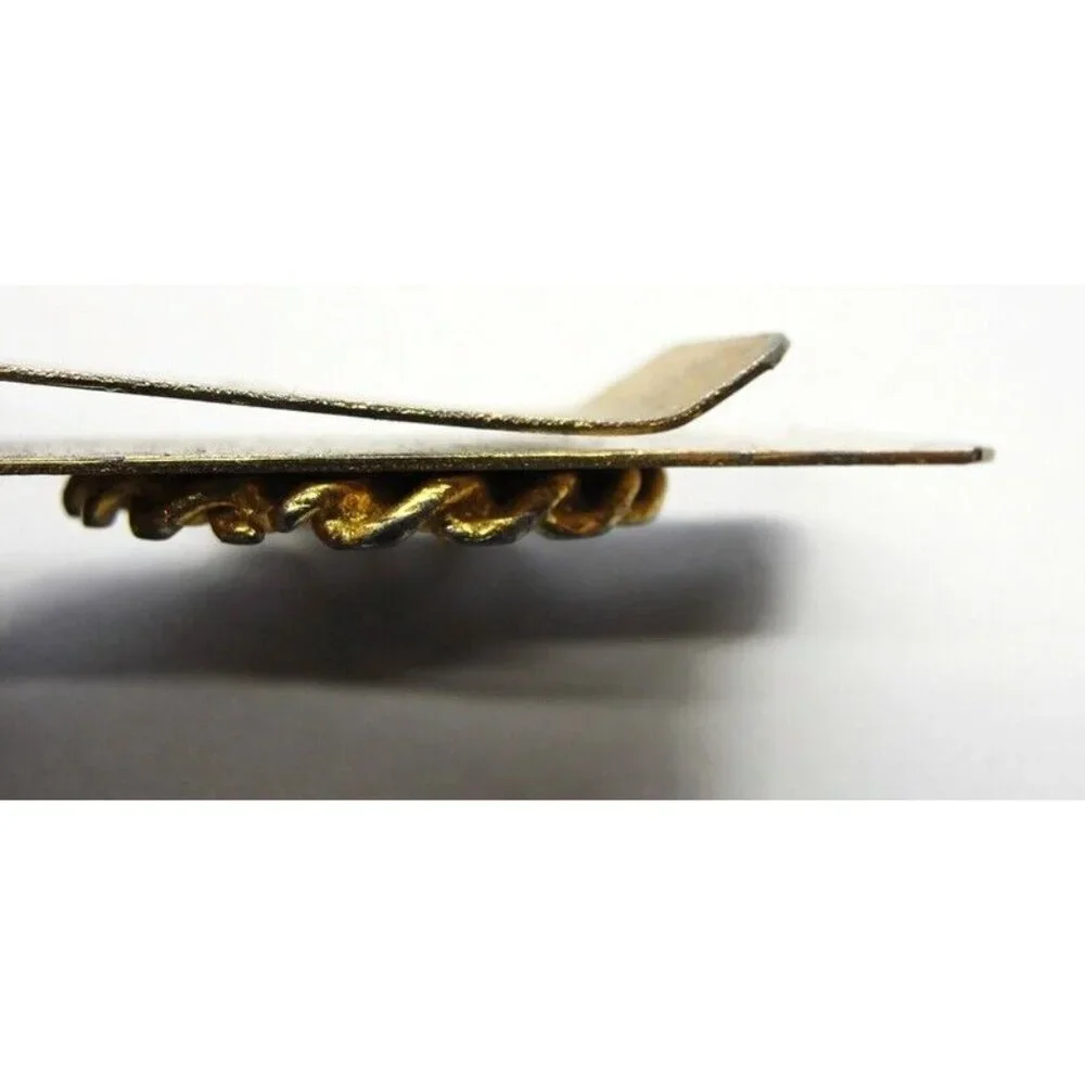 Money Clip Roosevelt Dime 1973 Gold Tone Credit Card Cash ID Holder